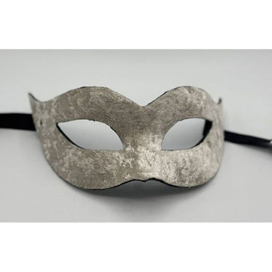 Mask covered with cream velvet. Masquerade mask for woman.